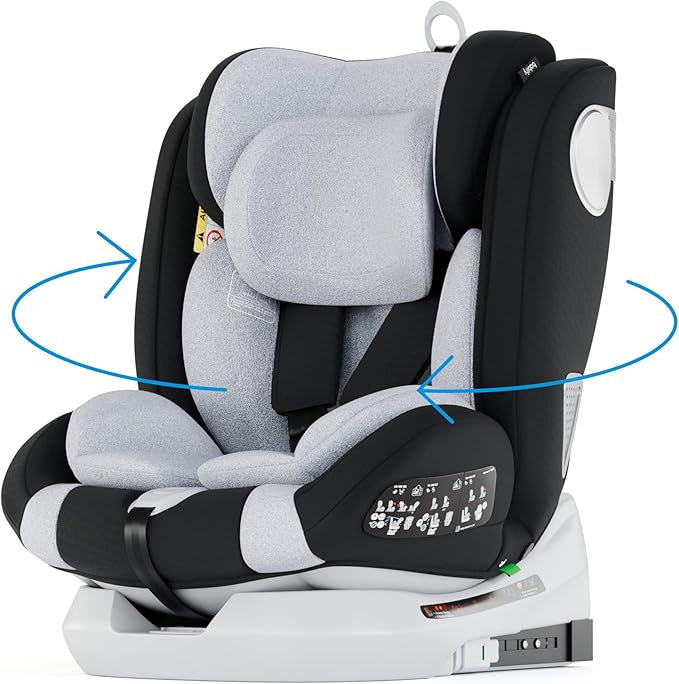 Silla de coche con ISOFIX apta de 40 a 150 cm y giro de 360 grados