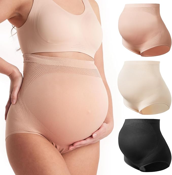 Bragas premamá sin costuras de cintura alta para embarazadas