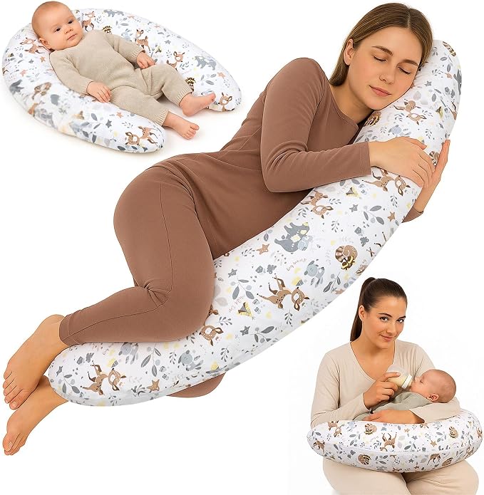 Cojín de lactancia y embarazo de 190 cm Totsy Baby para dormir de lado