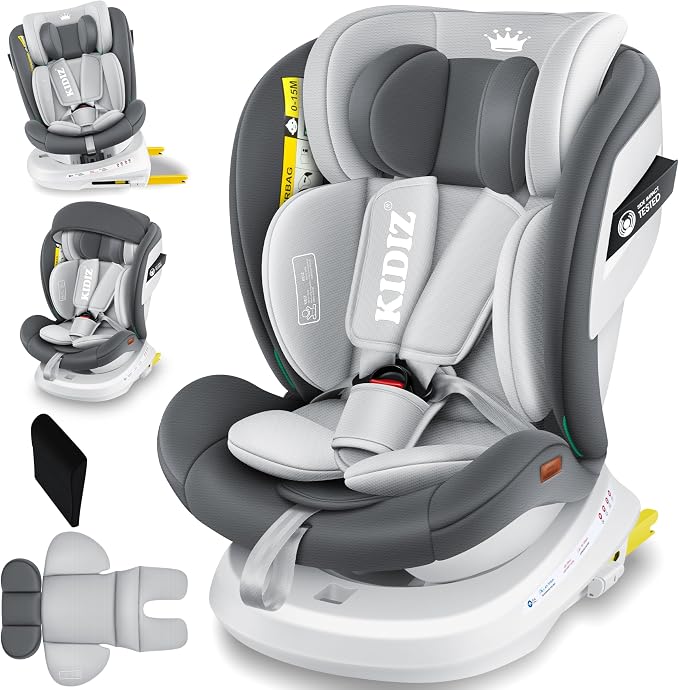 Silla de coche para bebés giratoria con ISOFIX y Top Tether