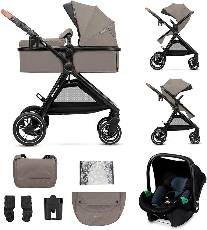 Carrito de bebé 3 en 1 con portabebés i-Size y sistema de viaje