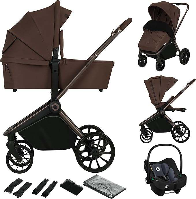 Silla de paseo 3 en 1 de 0 a 48 meses con capazo y silla de coche i-Size