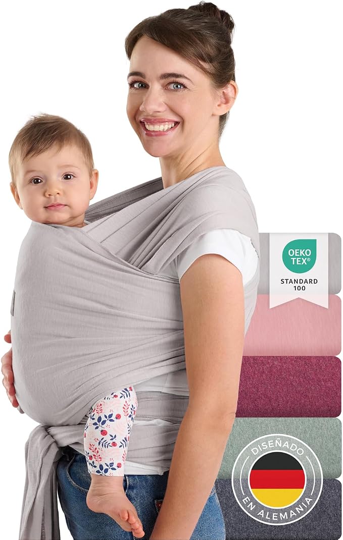 Fular portabebés Laleni de algodón suave hasta 15 kg con certificado OEKO-TEX