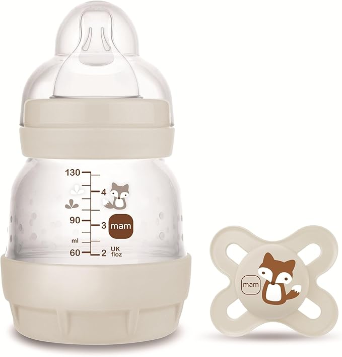 Set de recién nacido MAM con biberón anticólico de 130 ml y chupete