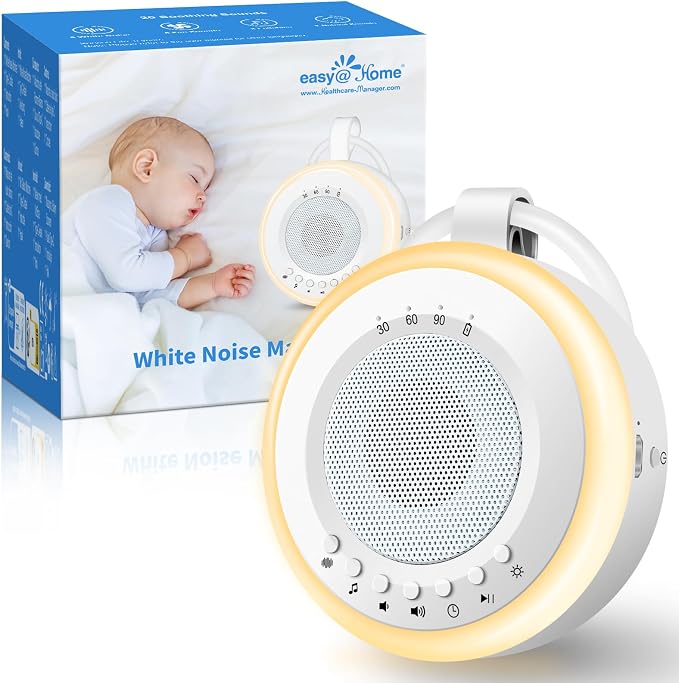 Máquina de ruido blanco para dormir con 20 sonidos relajantes y luz nocturna