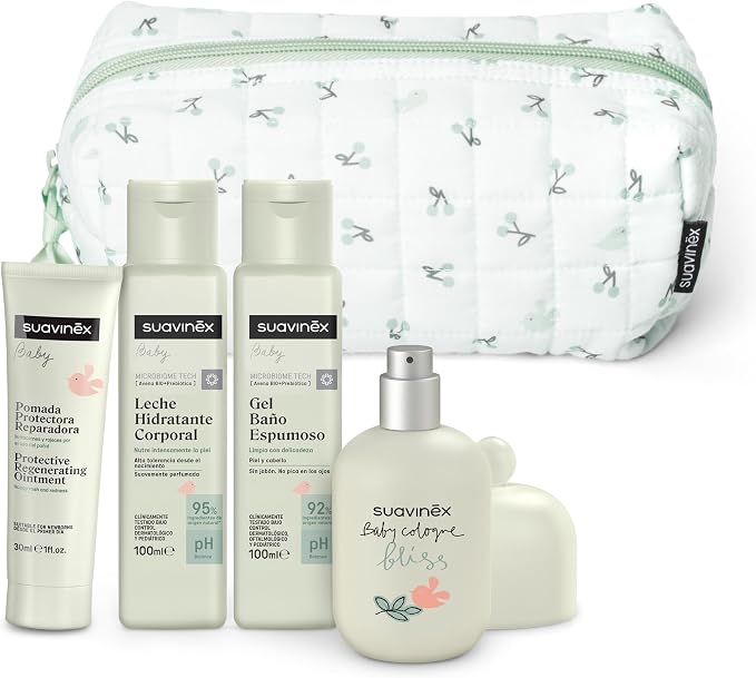 Neceser de bebé canastilla para recién nacido con cosmética pediátrica