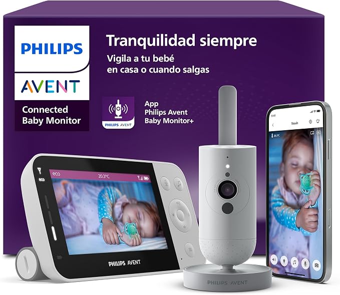 Vigilabebés conectado con WiFi con cámara HD y detección de llanto