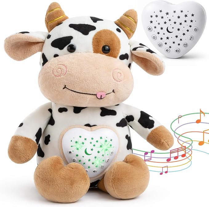Peluche de ruido blanco con 15 melodías, autotemporizador y detector de llanto