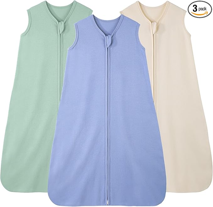 Pack de tres sacos de dormir transpirables de 0,5 TOG de algodón